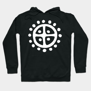 White Sun Wheel | Prehistoric Norse symbols Hoodie